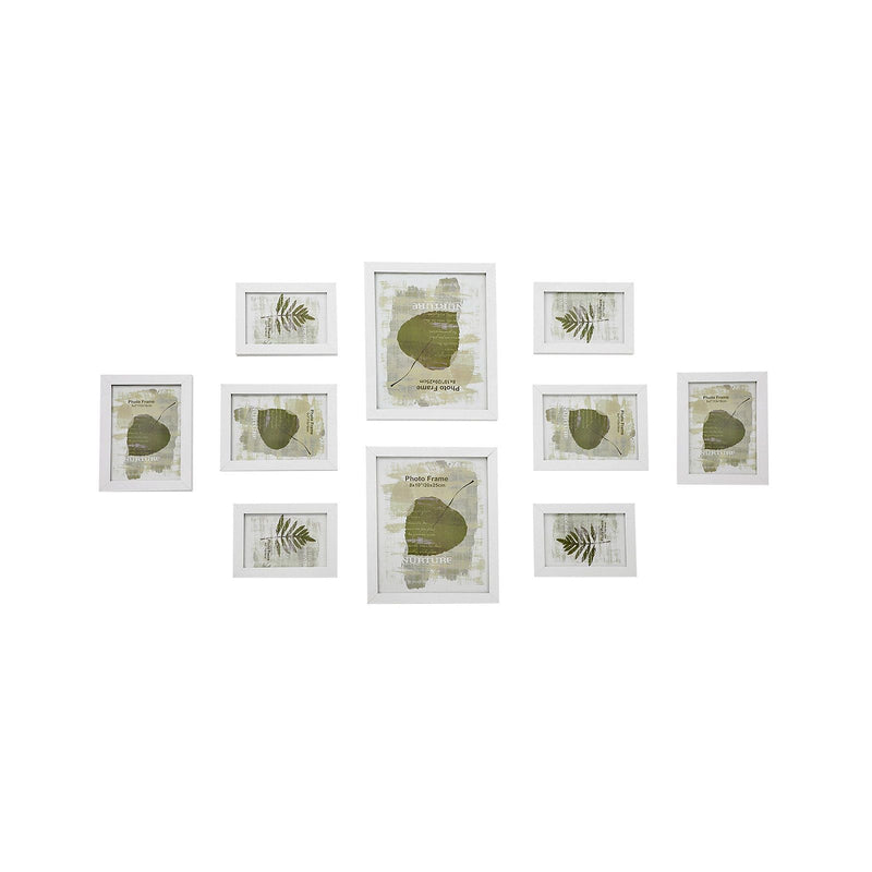 SONGMICS képkeretek 10 képkeretből álló készlet - két 8" x 10" (20 x 25 cm), négy 5" x 7" (13 x 18 cm), négy 4" x 6" (10 x 15 cm), fehér