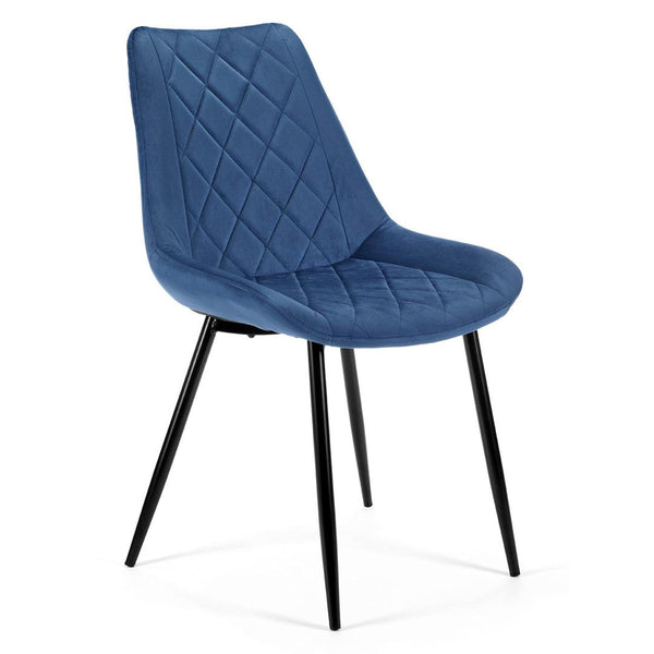 Kárpitozott szék bársony 49 x 42 x 84 cm kék