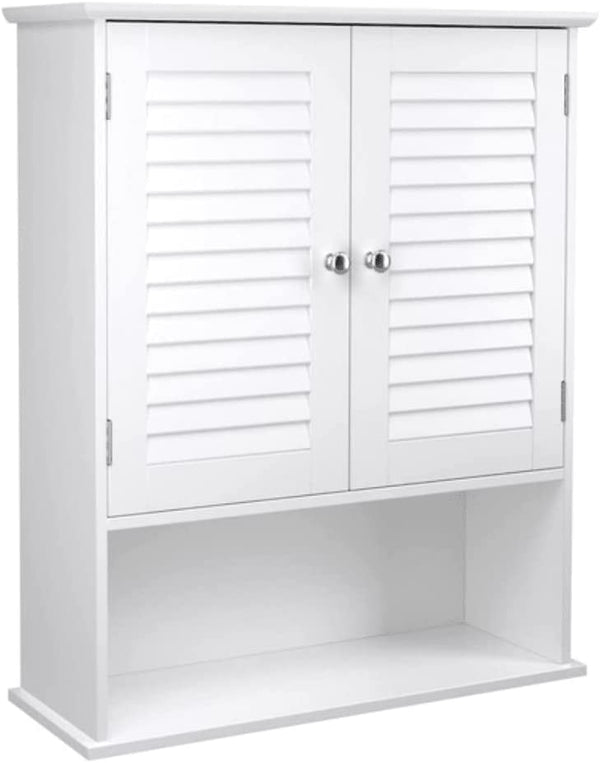 Fürdőszoba szekrény dupla ajtóval fehér 60 x 20 x 70 cm