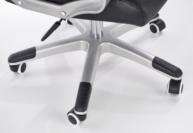 Vezetői irodai szék barton ökológiai bőrrel kárpitozva fekete - fehér