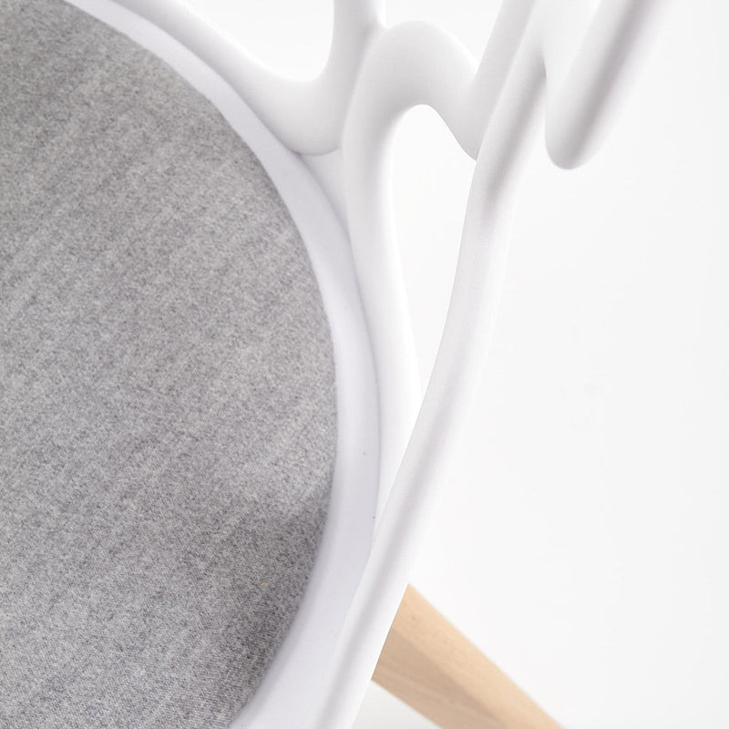 Kárpitozott szék k-308 fehér - szürke - természetes tölgy 43 x 50 x 80 x 45 cm