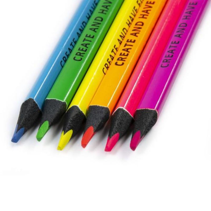 Neon színű ceruza készlet 6 db