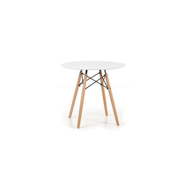 Kerek asztal prometheus fehér - bükkfa 80 x 72 cm