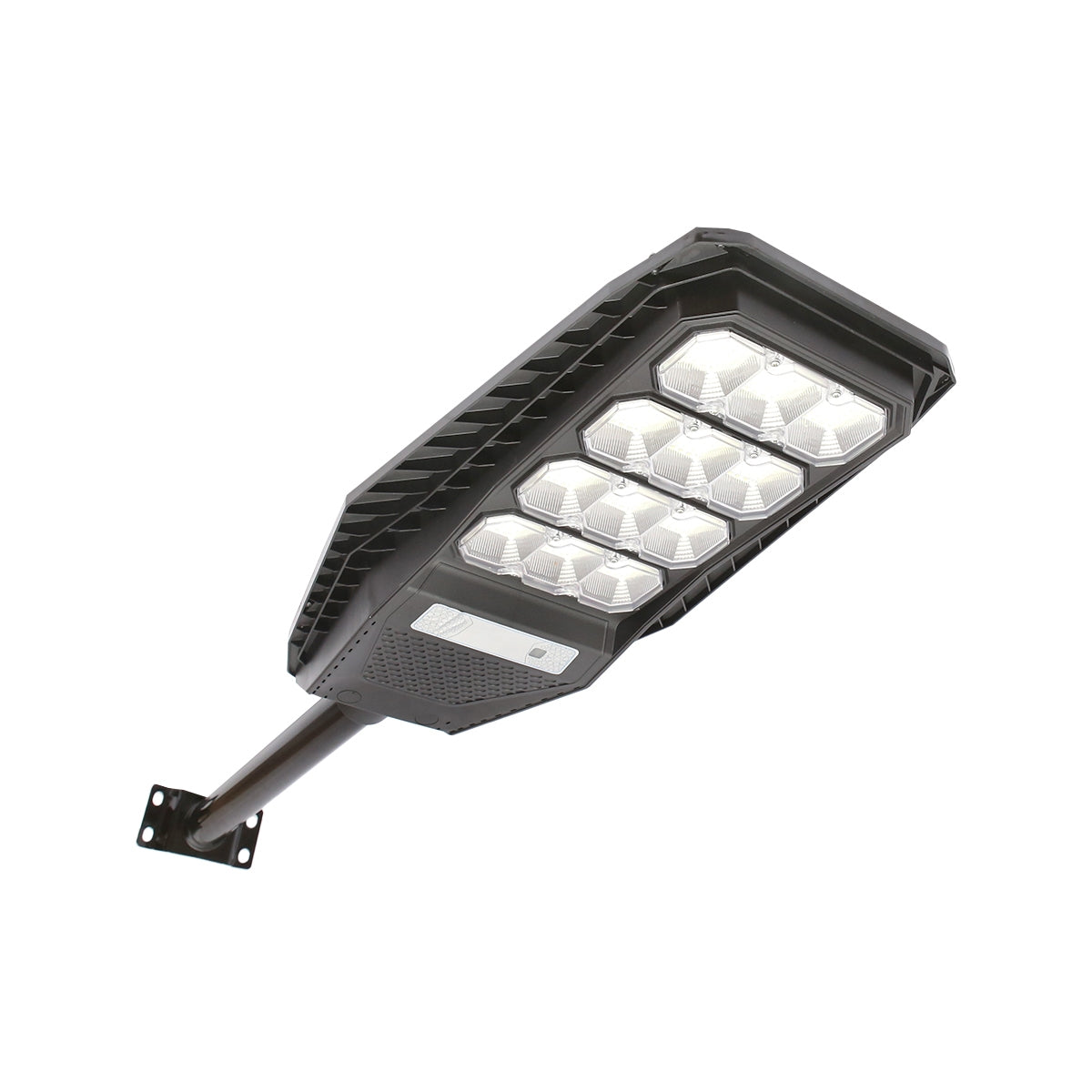 Napelemes LED-es utcai lámpa 200W, 6500K, IP65, napelemmel, mozgásérzékelővel, oszlopra szerelhető Breckner Germany