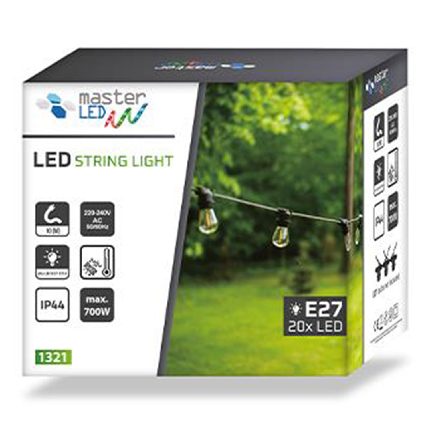 Fényfüzér 10 M 220V 20X E27