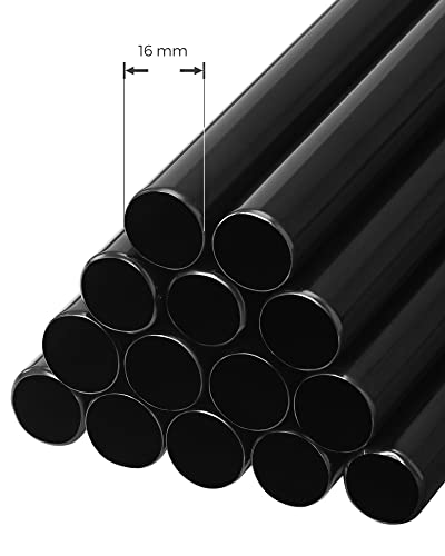 SONGMICS Szabadon Álló Ruhatár, Összecsukható Gardrób, Kabátállvánnyal, Ruhasínrel, Nyitott Tároló Ruhatár, Tároló Rendező, Hálószoba, Tanuló 112 x 43 x 165 cm, Fekete Színben