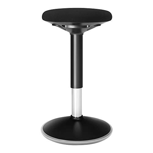 SONGMICS Aktív Szék, Billegő Szék Álló íróasztal Szék, Kiegyensúlyozó Szék, Magasságállítható 55-70 cm, Összeszerelés Nélkül, Fekete