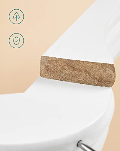 SONGMICS Fa Kabátakasztók, 50 darabos készlet, Kabátakasztók, Ruhaakasztók, Vállnélküli, Csúszásmentes nadrágakasztóval, 360°-os forgó akasztóval, öltönyökhöz, ingekhez, kabátokhoz, fehér
