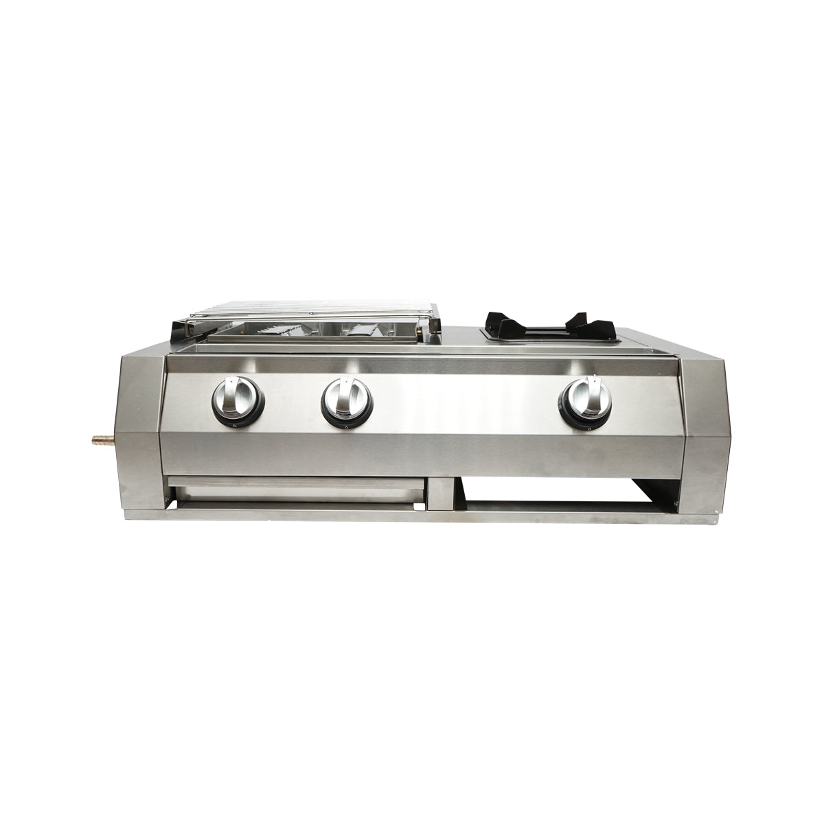 Kemping grillsütő 2 égővel és 1 főzőfelülettel 676x400x185mm Brecner Germany