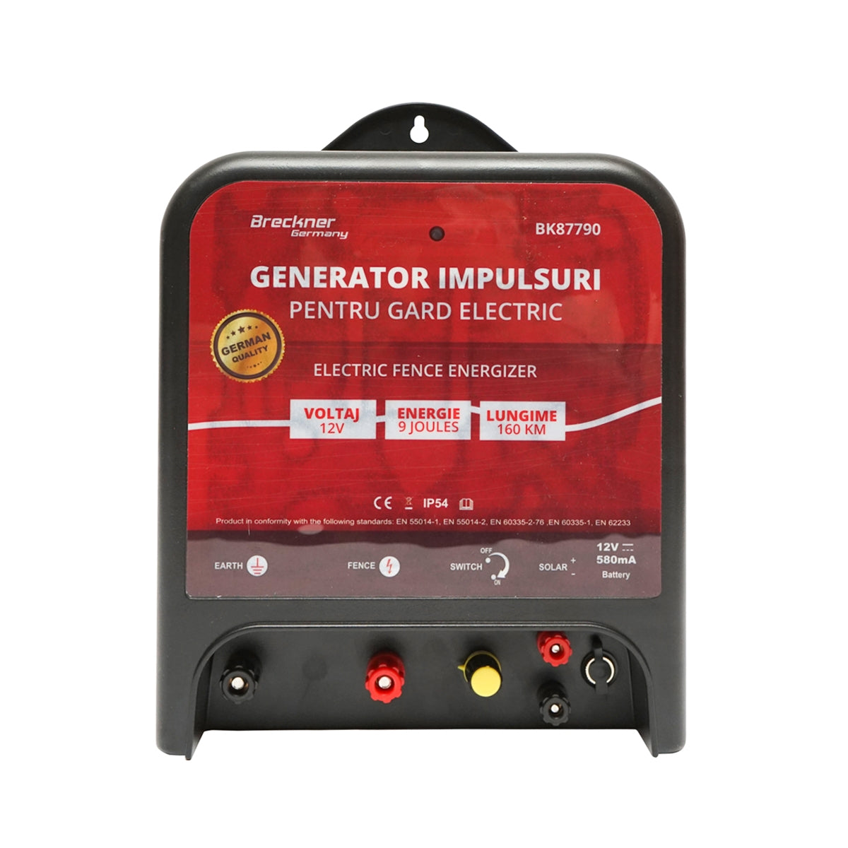 Impulzusgenerátor DC 12/220V, 9 Joule, 160km elektromos kerítéshez Breckner Germany