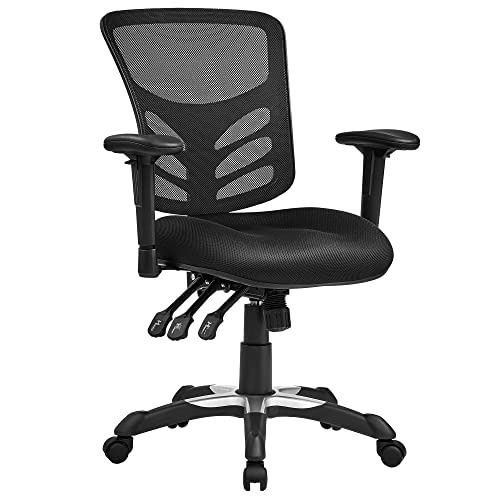 SONGMICS  irodai szék, ergonomikus forgószék, hálós íróasztal, állítható székmagasság, háttámla, 3 állítókar, deréktámasz és állítható kartámasz, PU-ból