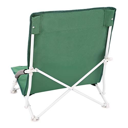 SONGMICS Kemping Strand Szék Összecsukható Teherbírás 140 kg, Strapabíró 600D Oxford Szövet, Zöld 64 x 56 x 53 cm , Textil, 56 x 53 x 64 cm