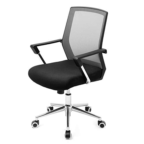 SONGMICS Forgatható irodai szék, Háttámlás szék, Magasságállítással, Szürke színű, , 6155102 cm méretben