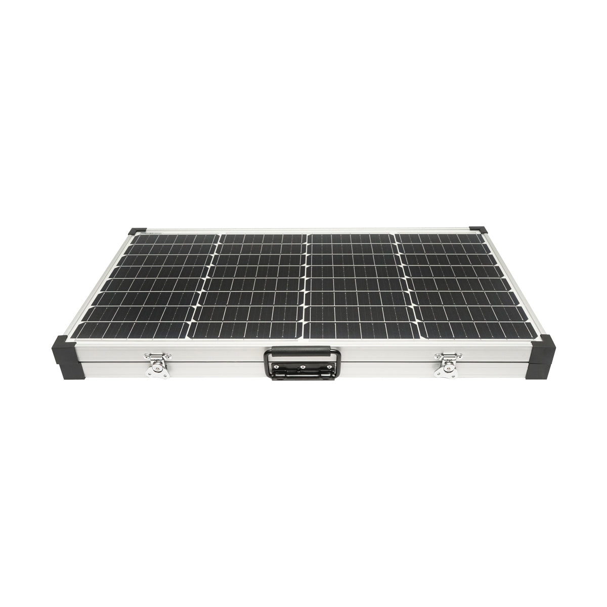 Napelem 120W fotovoltaikus monokristályos bőrönd típus feszültségszabályozóval 12/24V 20Ah 2 USB Breckner Germany