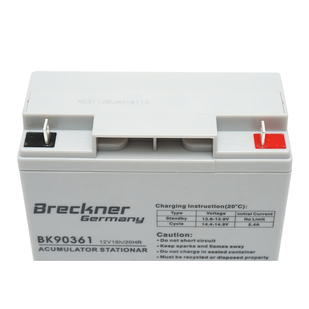 Gél akkumulátor rendszer napelemekhez 12V 18Ah, 181x77x167x167mm L1, FC12-18 Breckner Germany