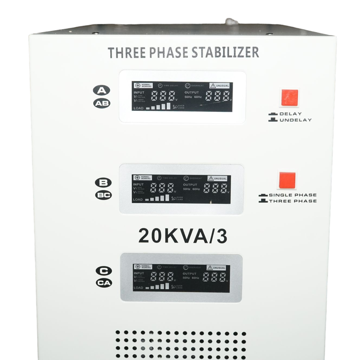 Automatikus feszültségstabilizátor 20KVA, 16KW háromfázisú szervomotorral Breckner Germany