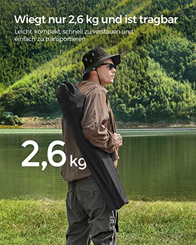 SONGMICS 2 összecsukható kempingszék készlet, kényelmes, nagy teherbírású szerkezet, max. terhelhetőség 150 kg, pohártartóval, kültéri székekkel, fekete
