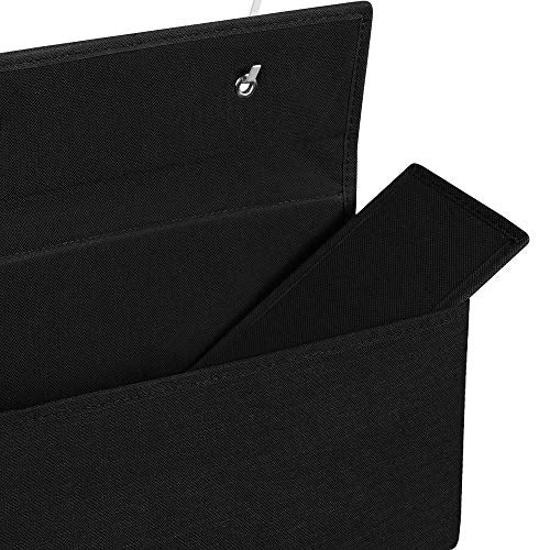 SONGMICS ajtó feletti tároló 4 zsebbel, fali tárolórendszerrel, praktikus és tágas, gyerekszobába, irodába, hálószobába, 33,5 x 12 x 100 cm, fekete