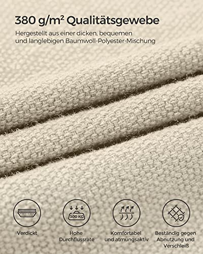SONGMICS 210 x 150 cm Pamut Függőágy, Hordozható Kültéri Kempingezéshez és Kertben Alváshoz, 300 kg Terhelhetőség