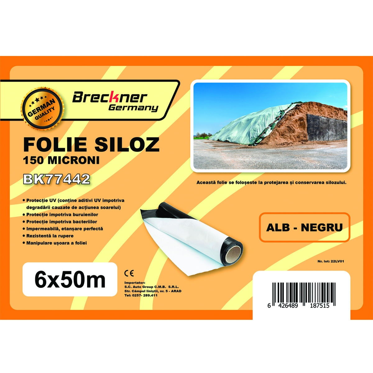 Silófólia 6x50 m 150 mikron Breckner Germany