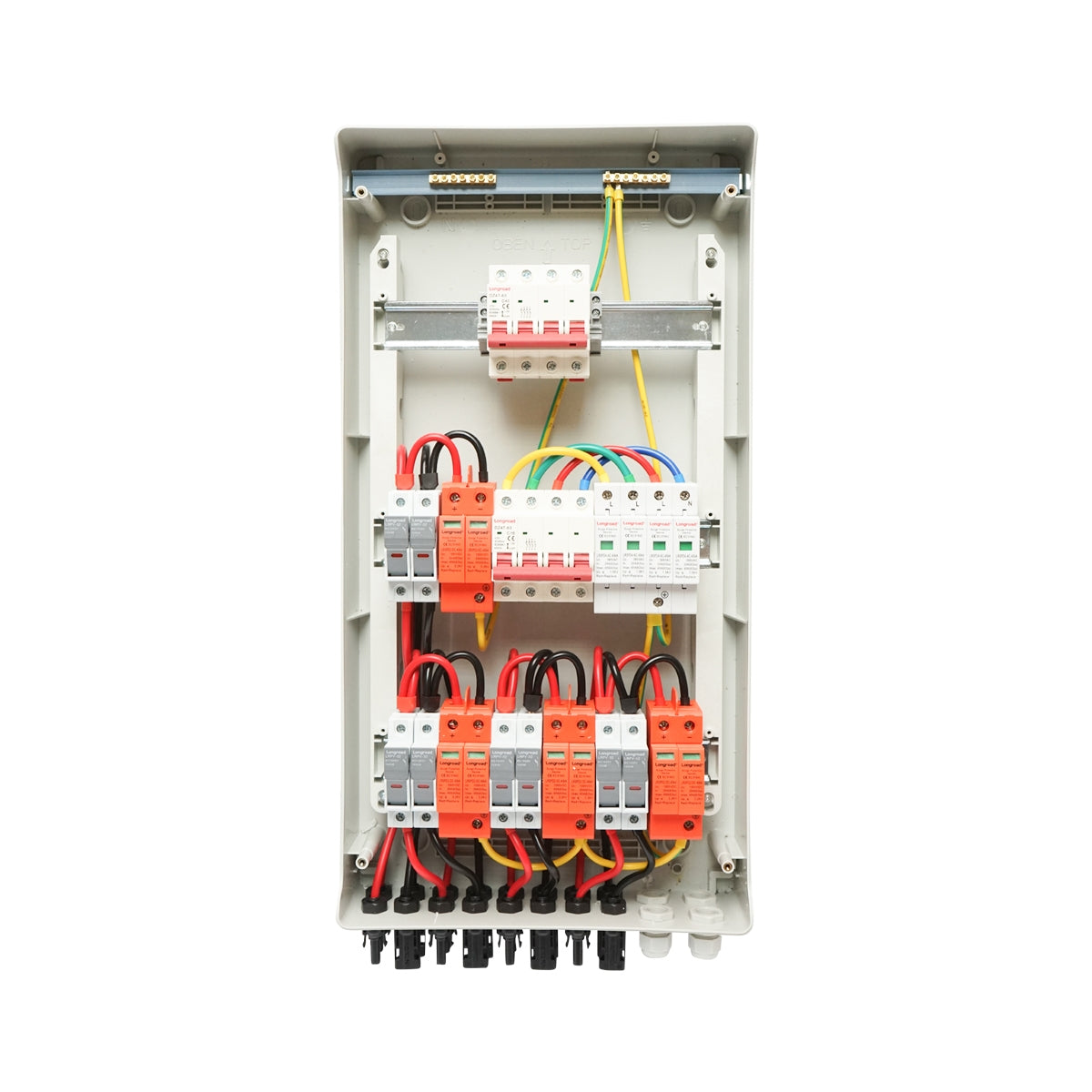 DC/AC biztosítéktábla 10-20KW-os fotovoltaikus rendszerekhez, ON/OFF inverterekkel Grid prosumer Breckner Germany