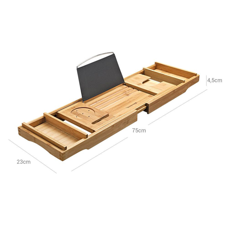 Bambusz fürdőtálca 75-109 X 4,5 X 23 cm
