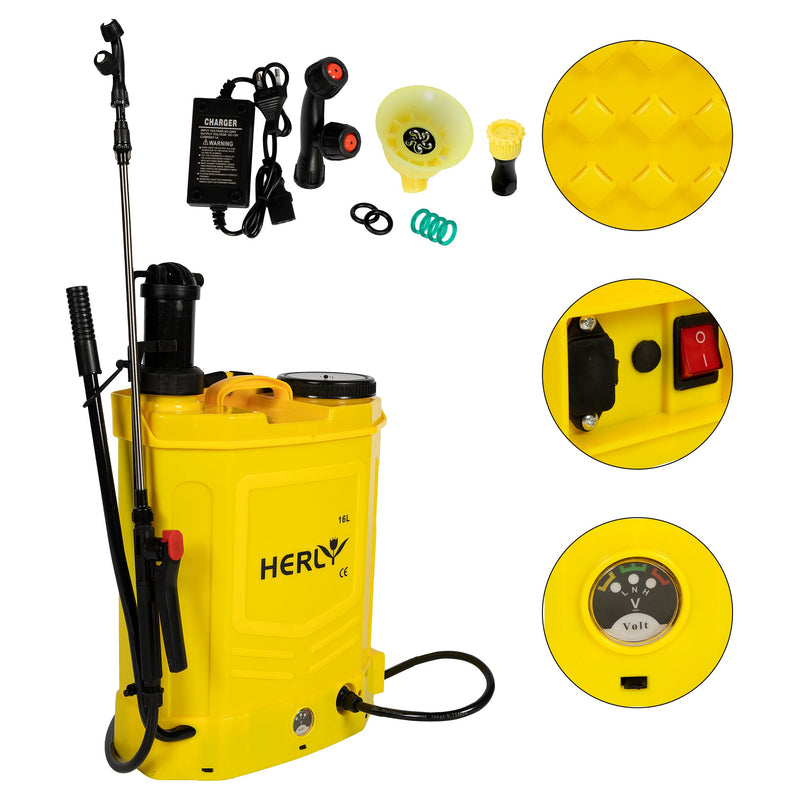 Elektromos és manuális permetező 16L Herly