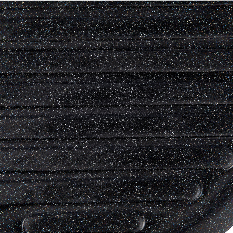 Konyhai mosogató téglalap alakú Ecostone csepegtetős, 720x455mm méretű, kompozit anyagból, fekete színű