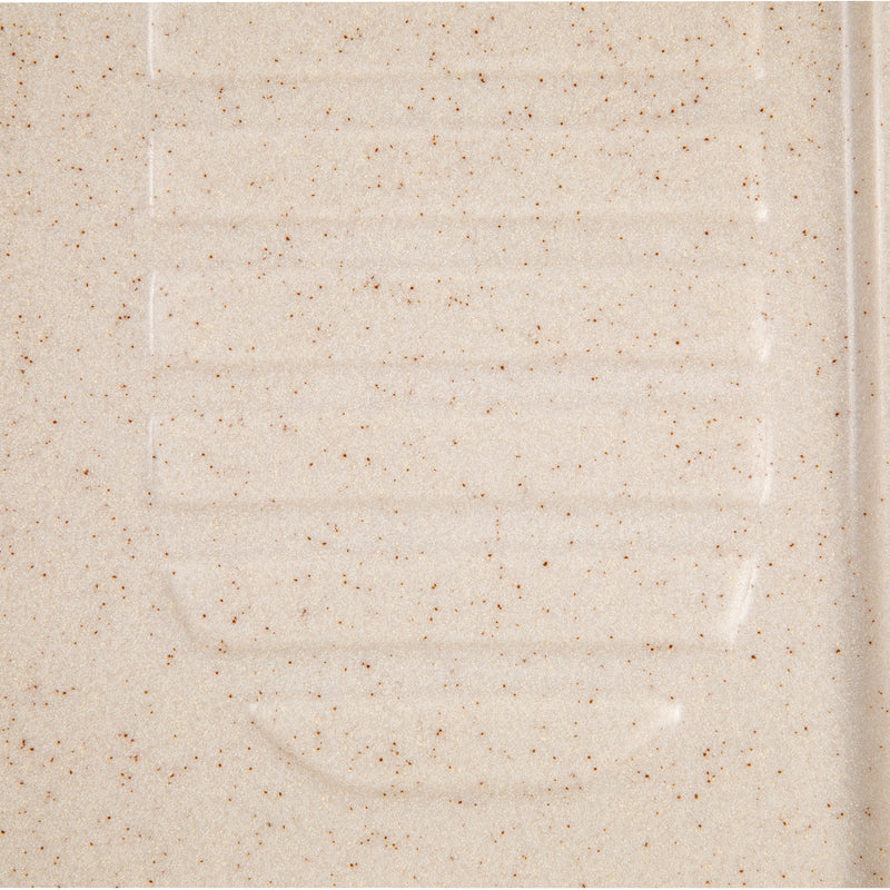 Konyhai mosogató téglalap alakú Ecostone csepegtetős, 640x490mm méretű, kompozit anyagból, bézs színű