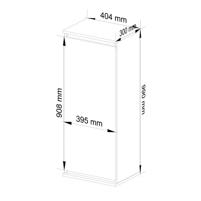Függő vertikális szekrény 30 x 99 x 30 cm fehér sonoma