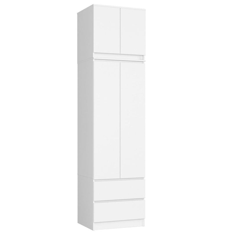 Ruhás szekrény bővítés 2 ajtóval 60 x 55 x 51 cm fehér
