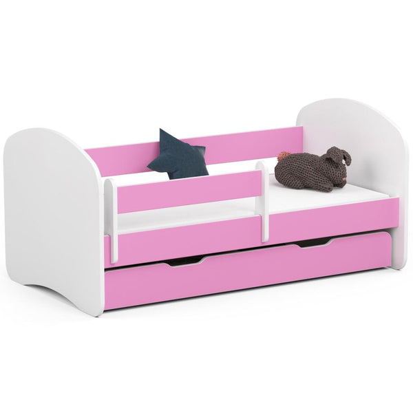 Gyerekágy Smile matraccal és fiókkal 80 x 60 x 144 cm rózsaszín
