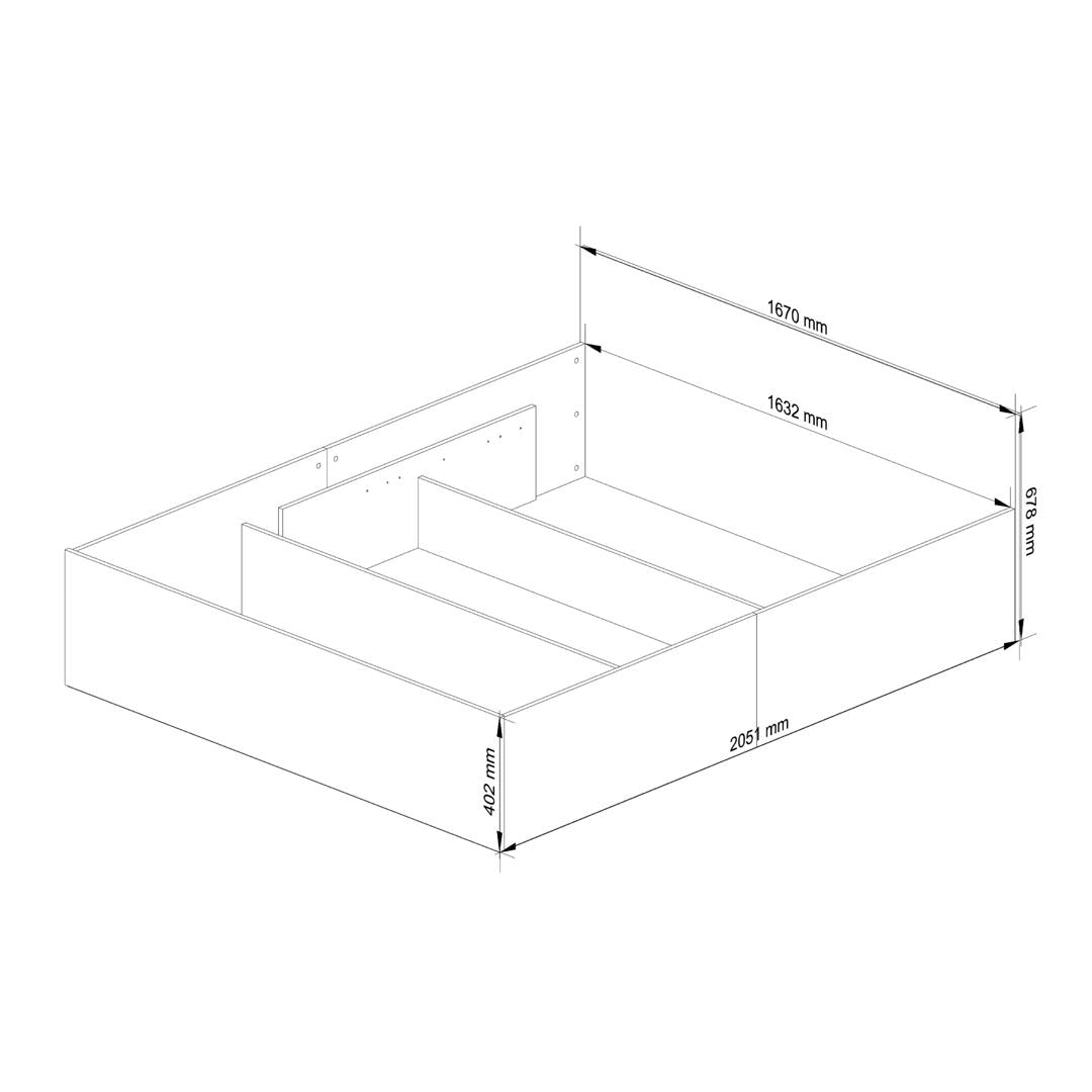 Ágykeret 167 x 68 - 40.5 x 205 cm
