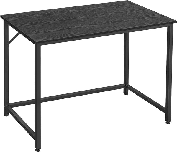 VASAGLE Asztal, Kis Számítógépasztal, Irodai Asztal, Tanuláshoz, Hálószobához, 50 x 100 x 75 cm, Ipari Stílus, Fém Váz, Fekete