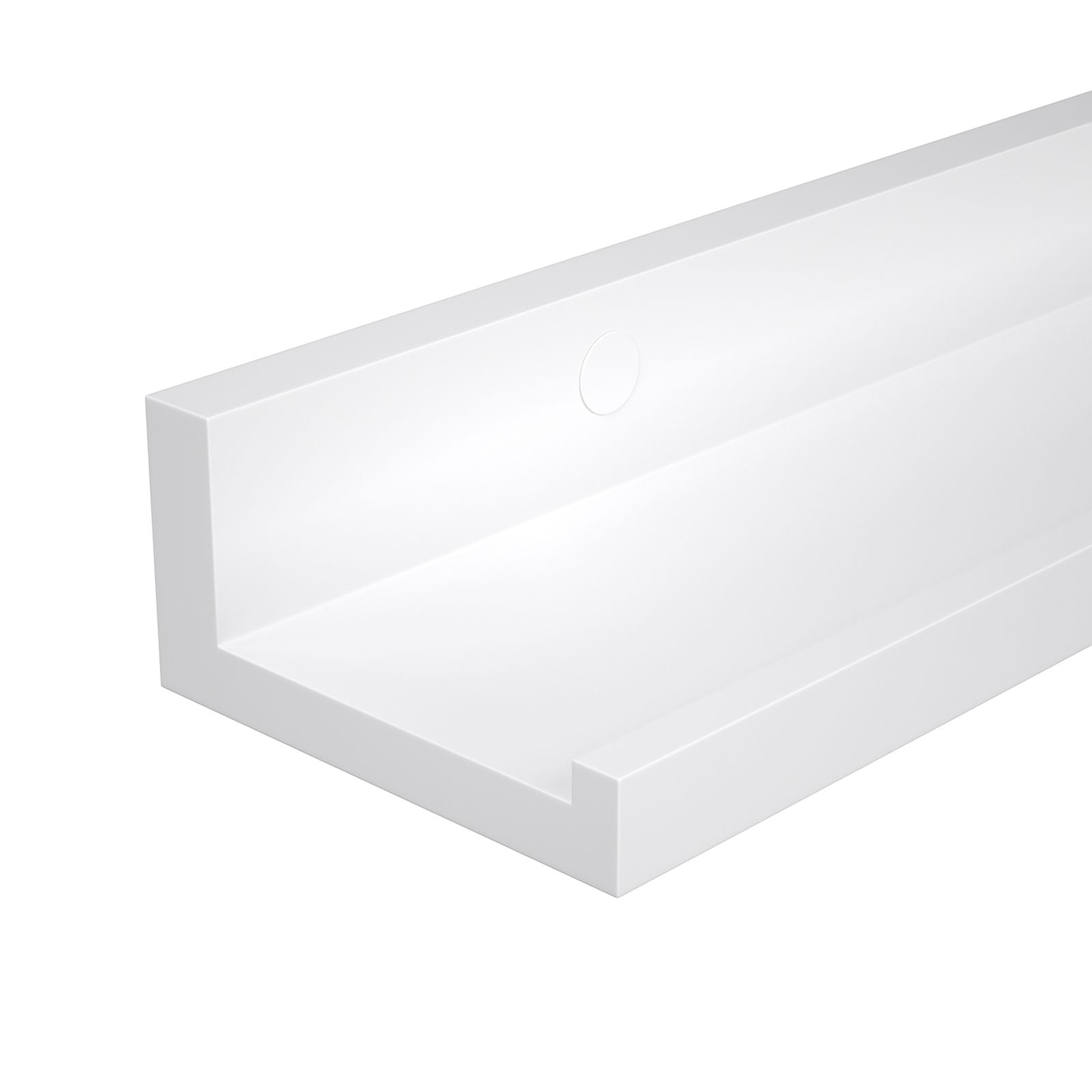 SONGMICS Lebegő Polc Szett 2 db, Falipolc Lépcső Magasfényű Kivitelben, 80 x 10 cm, Képkeretekhez és Könyvekhez, Nappali, Folyosó, Hálószoba, Fürdőszoba, Konyha, Iroda, Fehér Színben