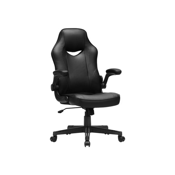 SONGMICS  Ergonomikus asztali számítógép szék magassága állítható 150 kg-ig terhelhetőség PU bőr otthoni irodai fekete