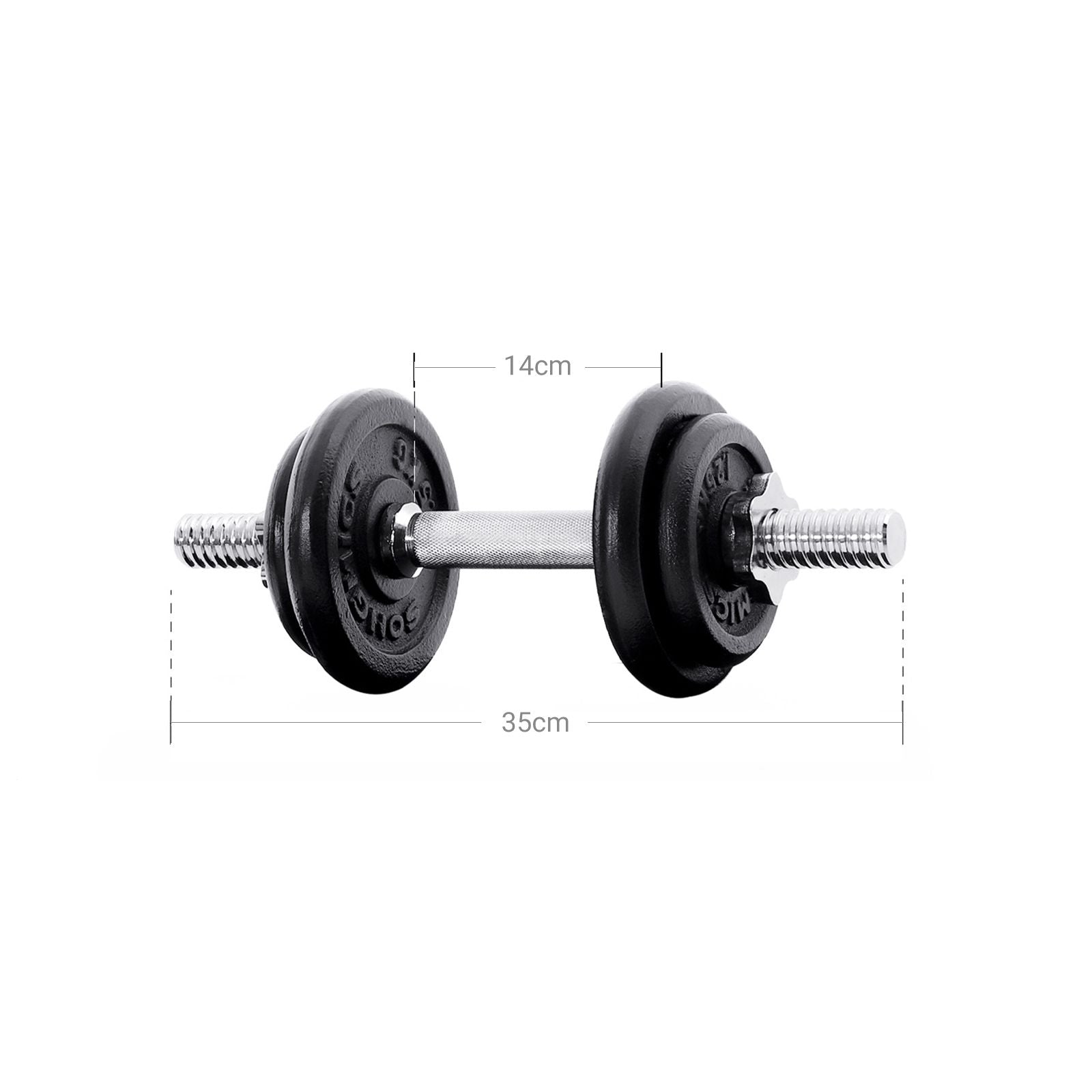 SONGMICS 2 az 1-ben Súlyzókészlet, 2 x 10 kg Öntöttvas Állítható Súlyzók, Plusz Acél Súlyzórud, Fitnesz Edzés, Súlyemelés, Otthoni Edzőteremben, Fekete