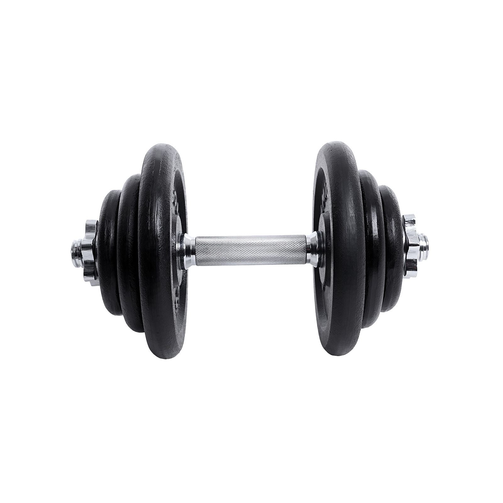 SONGMICS szett 2 db öntöttvas súlyzó, 2 x 20 kg-os súlytányérok, Férfi, Női edzéshez állítható, Acél markolat, Fitness edzés, Súlyemelés, Otthoni edzés, Fekete