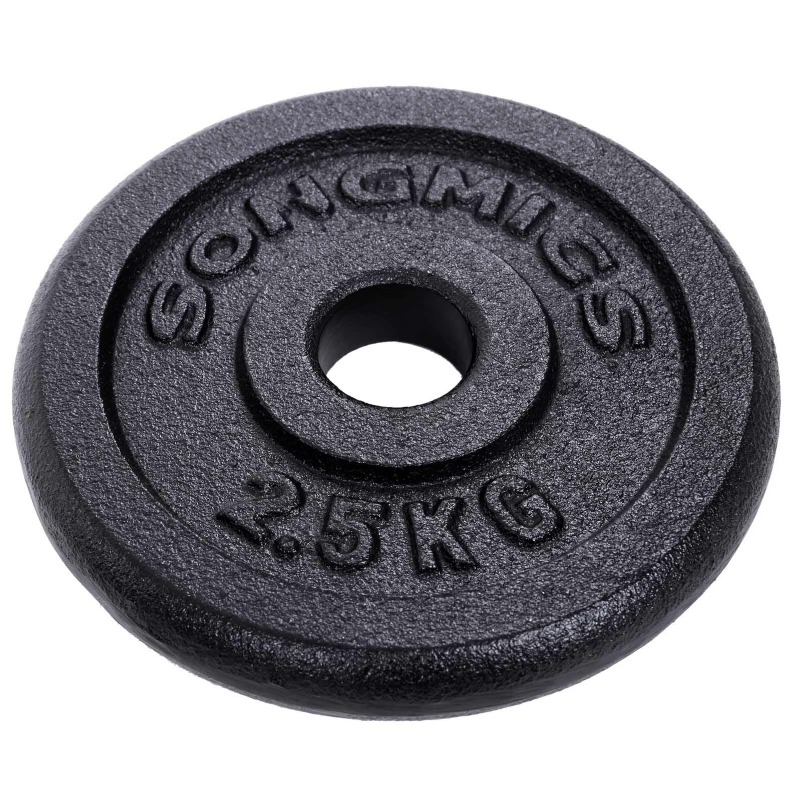 SONGMICS szett 2 db öntöttvas súlyzó, 2 x 20 kg-os súlytányérok, Férfi, Női edzéshez állítható, Acél markolat, Fitness edzés, Súlyemelés, Otthoni edzés, Fekete