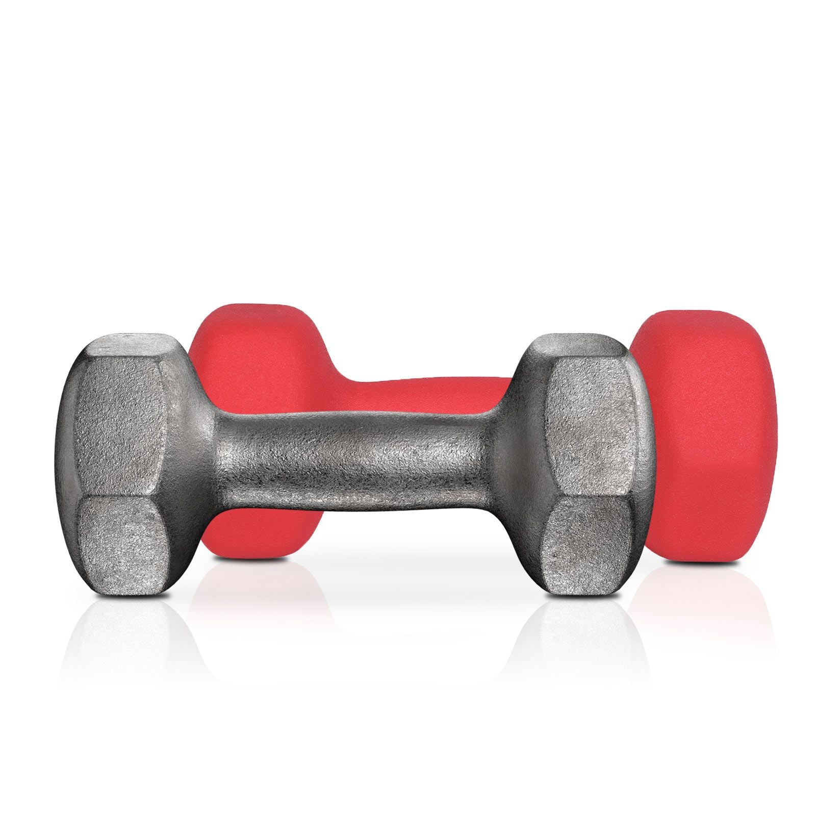 SONGMICS 2 db-os súlyzókészlet, 2 x 3 kg csúszásmentes neoprén bevonatú kézi súlyzó matt felülettel, otthoni edzés, fitnesz gyakorlat, piros