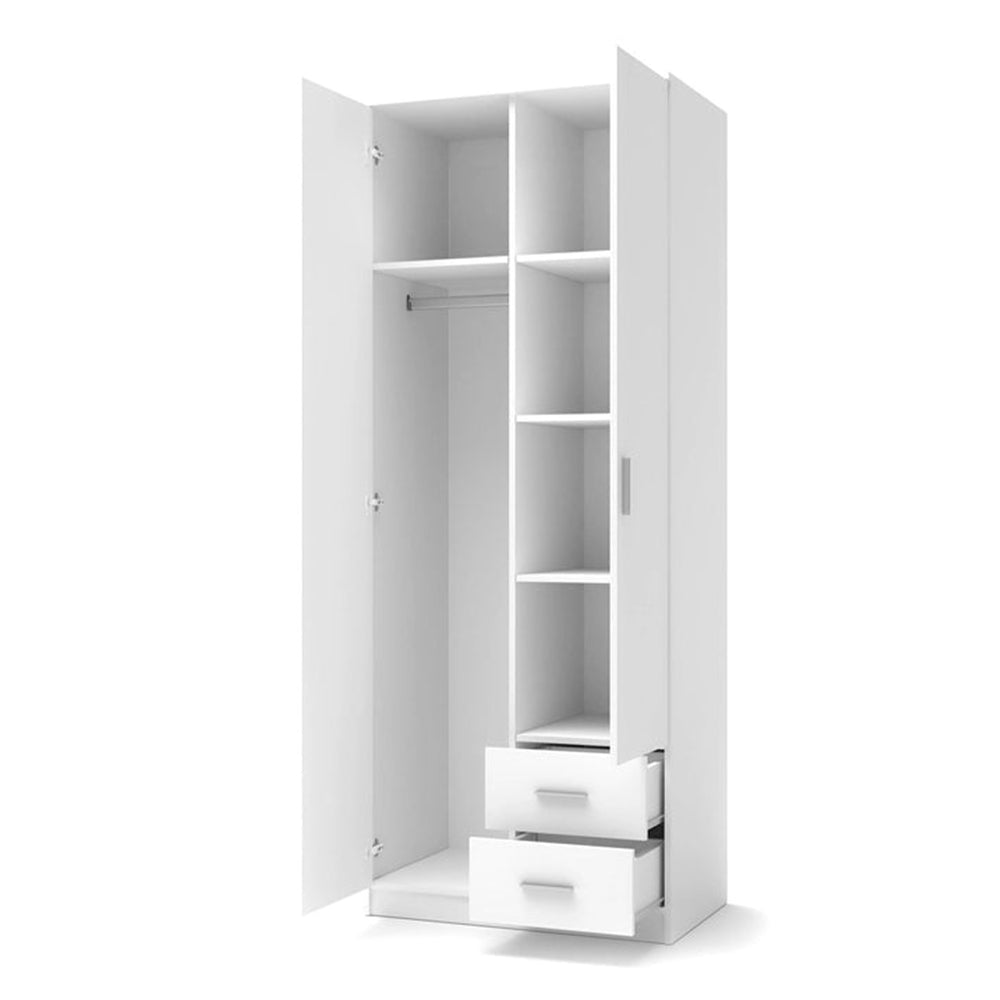 Szekrény lima s-2 2 tárolóval 2 ajtóval sonoma tölgy 80 x 52 x 205 cm