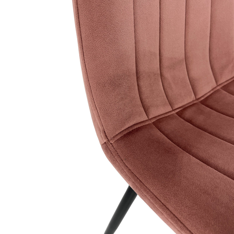 Kárpitozott szék 83,5 x 39,5 x 44 cm rózsaszínű