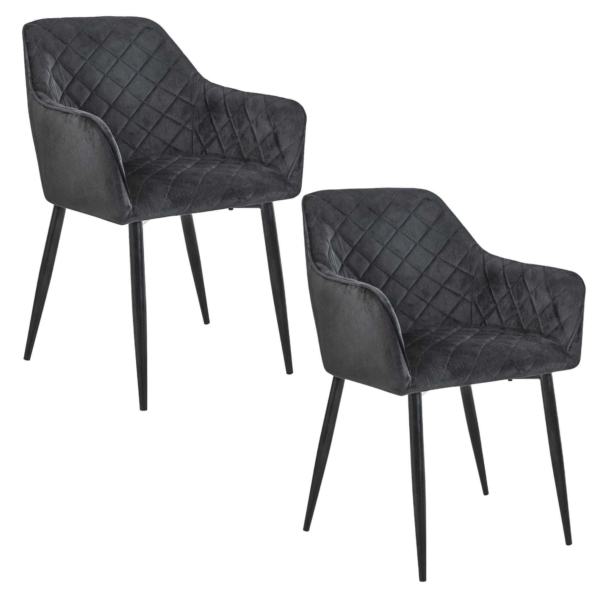 kárpitozott szék készlet 2 db fekete 81 x 41 x 41 cm