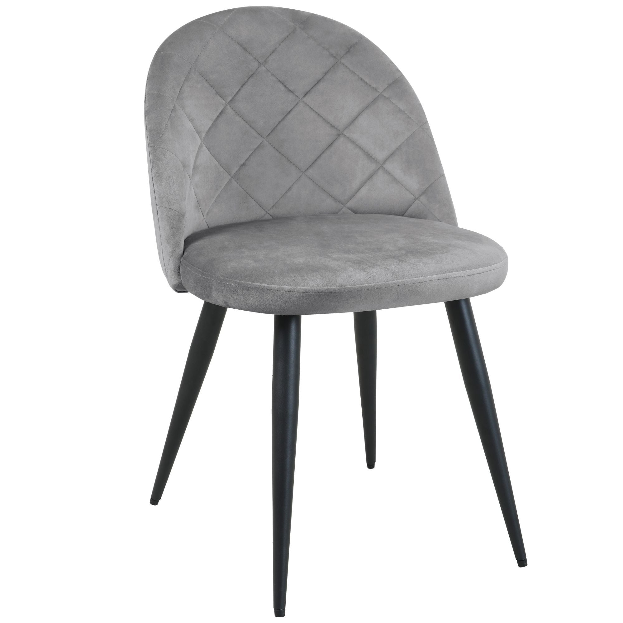 Kárpitozott szék készlet 4 db 77 x 46 x 43 cm szürke