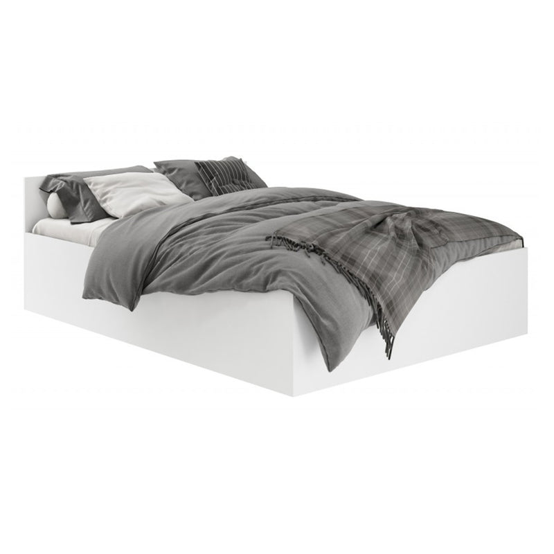 Kétszemélyes ágy hidraulikus rendszerrel és matrac tárolódobozzal 120 x 200 cm fehér