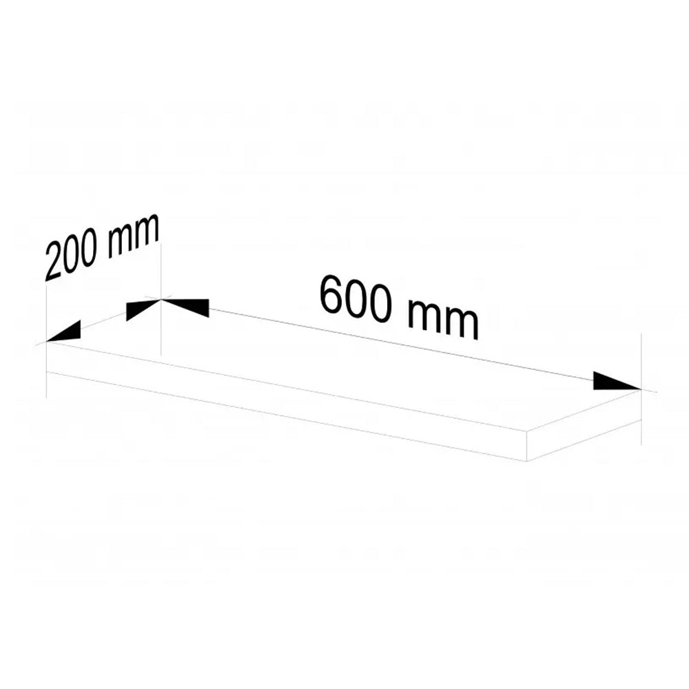 Fali polc 60 x 3,2 x 20 cm sonoma