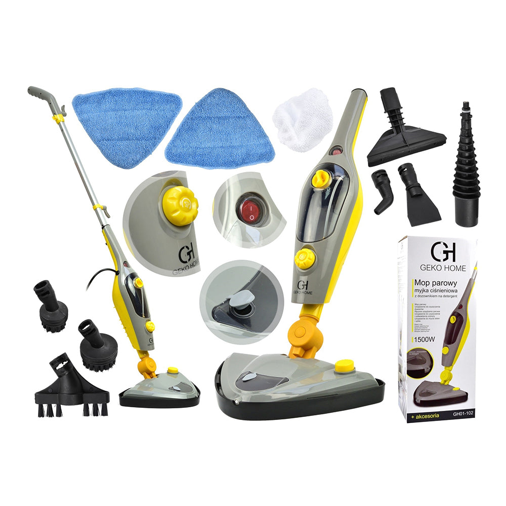 Gőz felmosó mop geko home 350ml 1500w