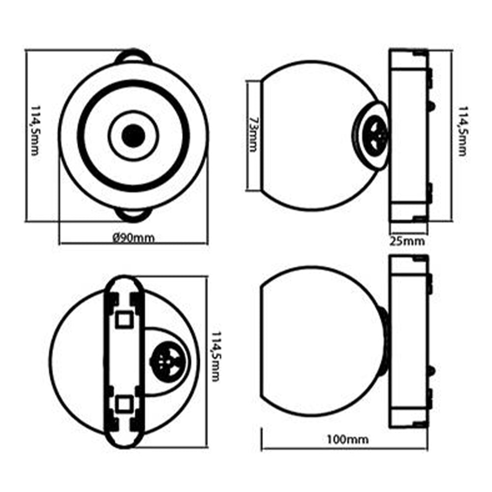 Luxo Mars mágneses LED spotlámpa 48V 10W 4000K fekete