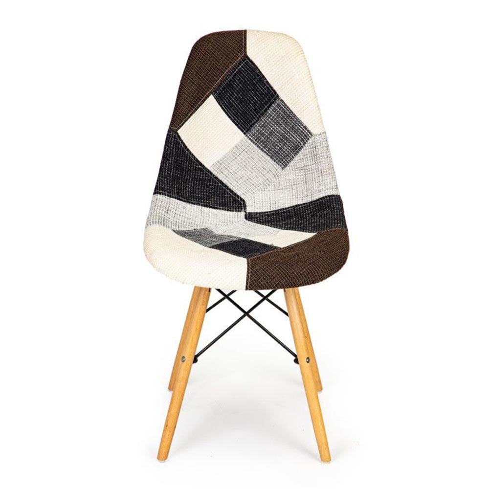 Kárpitozott szék készlet 2 db patchwork szürke