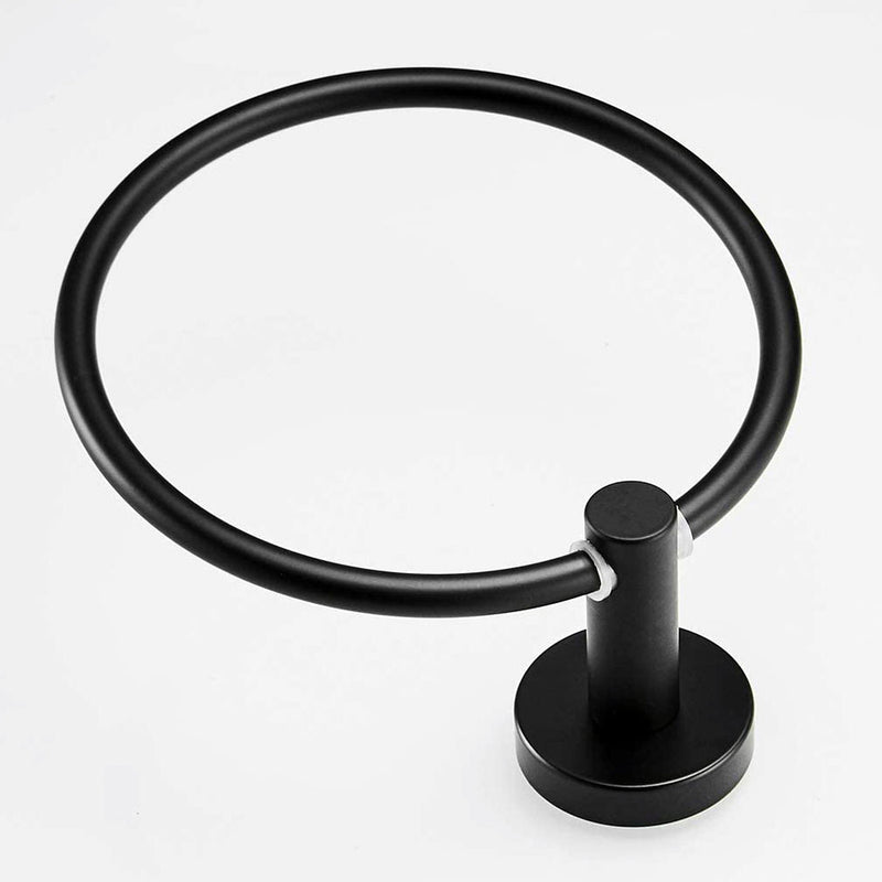Falra szerelhető törölközőtartó ring fekete